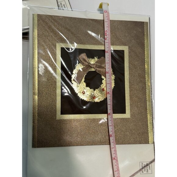 Qty 13 - Burgoyne Embellished Christmas Greeting Cards - Wreath Metallic Bow - Picture 5 of 5